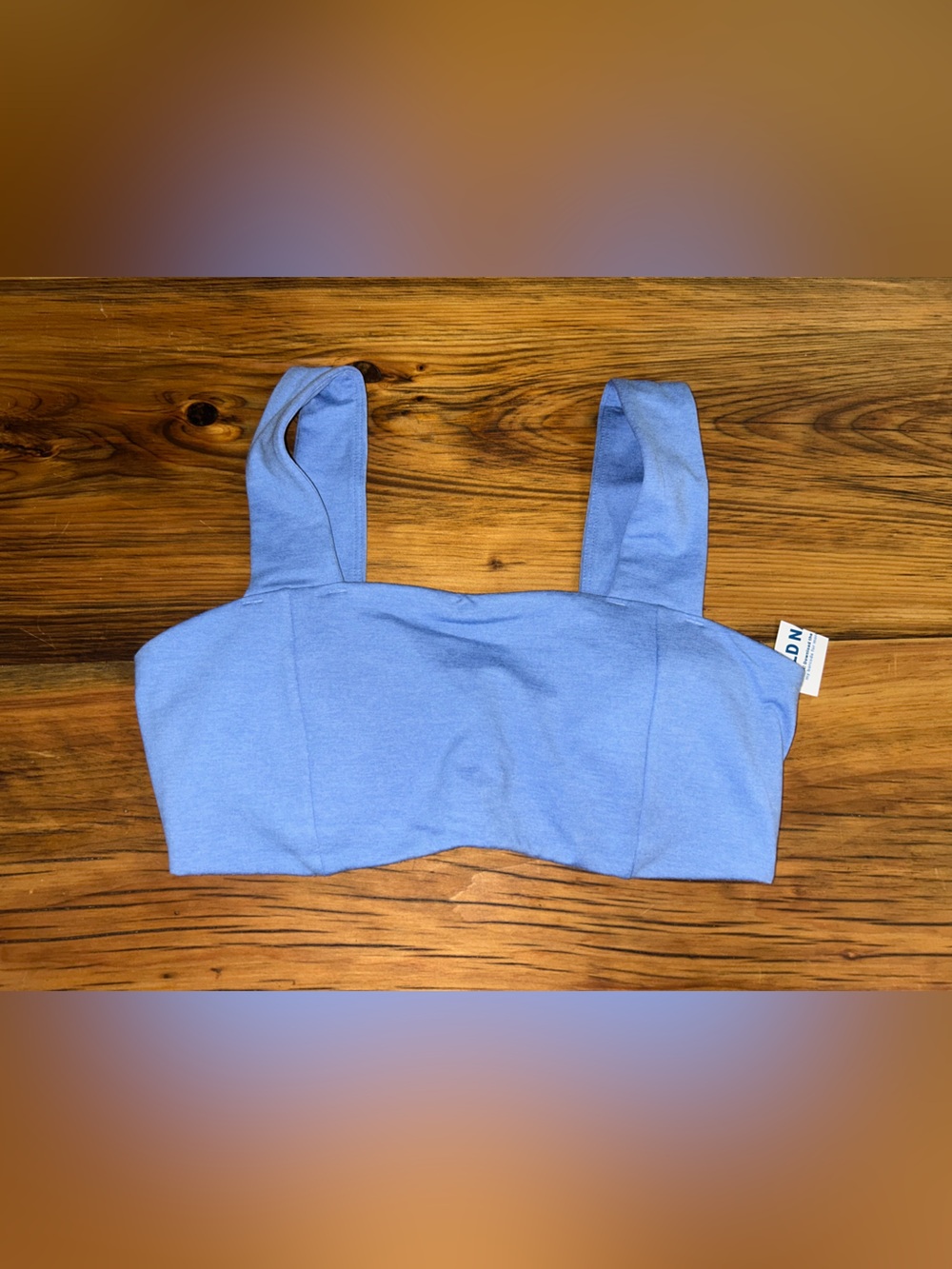 Old Navy CloudComfy Blue Square-Neck Bralette with Wide Straps